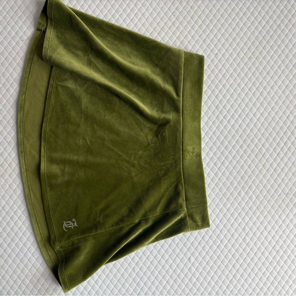 Juicy Couture Olive Velvet Skirt